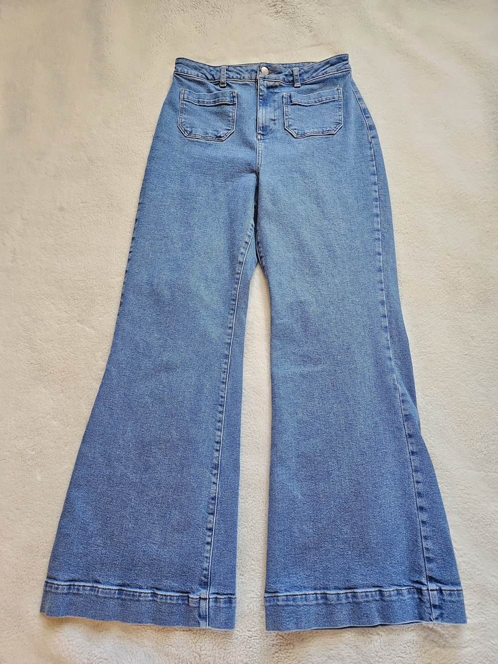 NA-KD Wide Leg High Waist Trouser Jeans Size 40 US 10